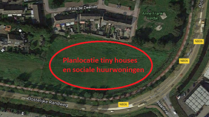 Planlocatie tiny houses en huurwoningen omcirceld